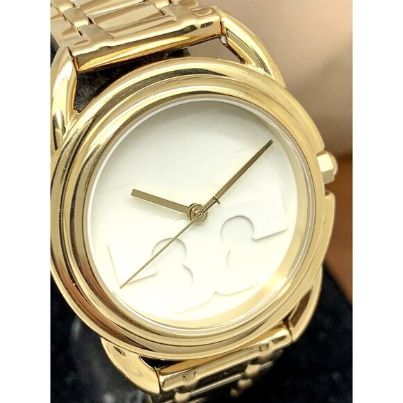 Tory Burch Women's Watch TBW7220 Miller Quartz Cream Dial Gold Stainless Steel - Picture 1 of 13